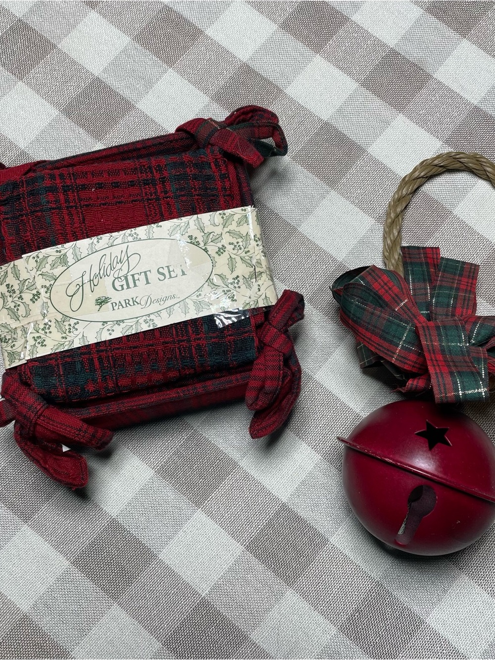Christmas Kitchen Towel Gift Set & Rope Bell
